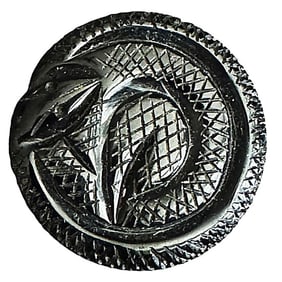 A division three chunky Bakelite pictorial button