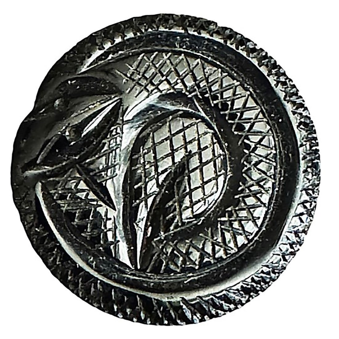 A division three chunky Bakelite pictorial button (1 of 2)