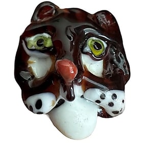 A division three realistic pictorial animal button