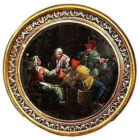 A division one scene under glass button