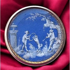 A very RARE division one under glass scene button