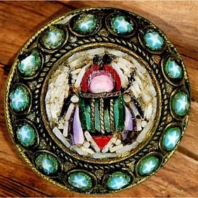 A RARE division one micro mosaic pictorial button