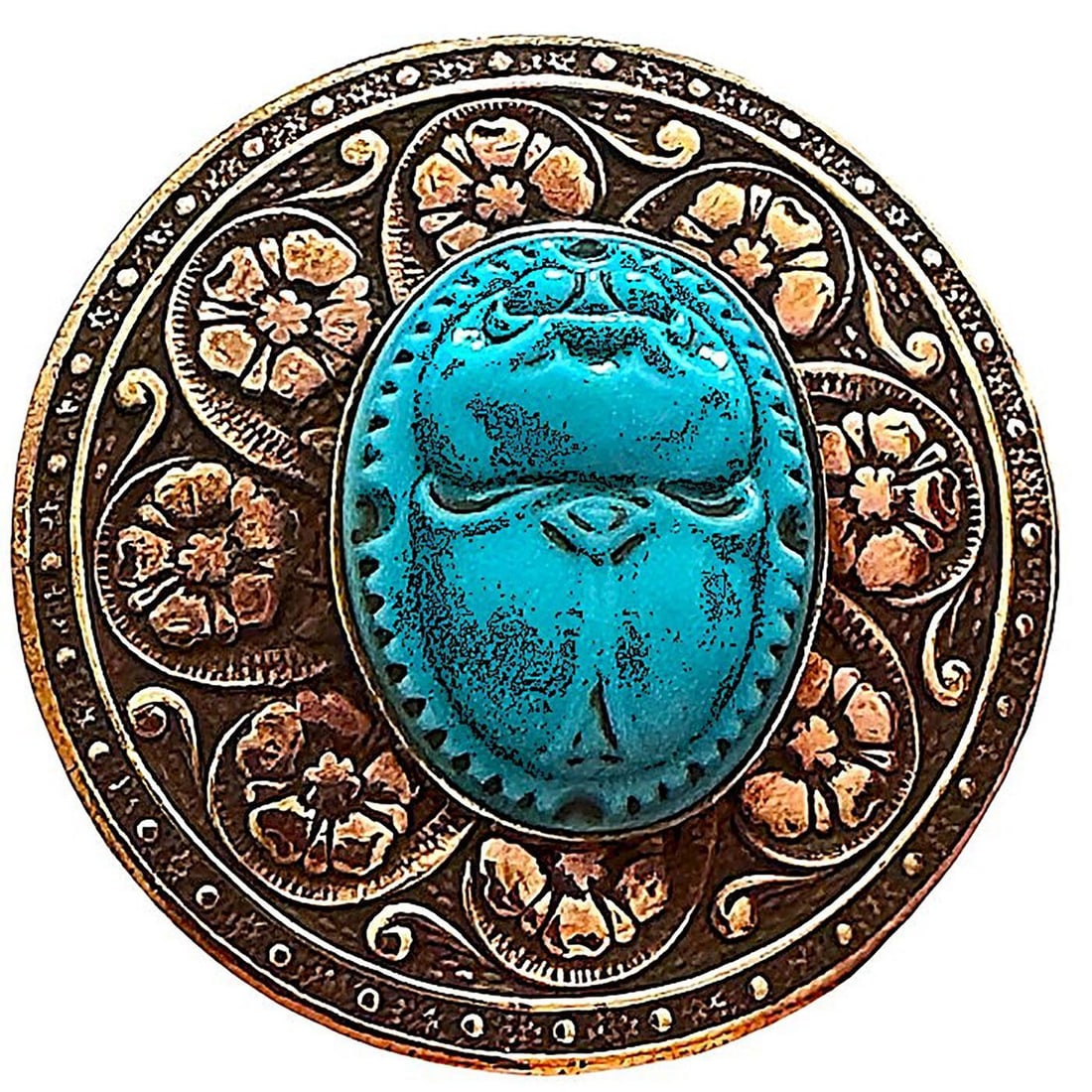 A division one glass set in metal pictorial button (1 of 2)