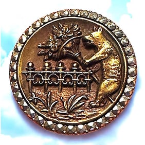 A RARE division one brass pictorial button