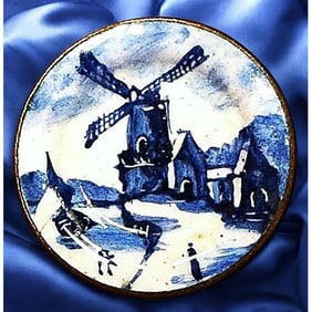 A rare and beautiful division one enamel button