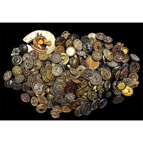 A bag lot of assorted buttons