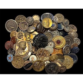 A bag lot of assorted buttons