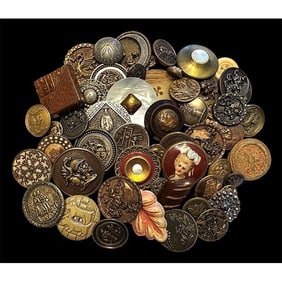 A bag lot of assorted buttons