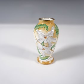Moorcroft Enamel Lilium White Flora Vase