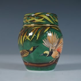 Moorcroft Enamel by Faye Williams Ginger Jar, Raggiana Bird-Of-Paradise