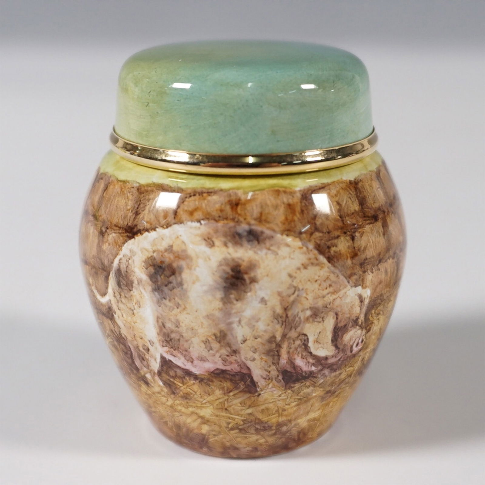 Moorcroft Enamel by Terry Halloran Pig Farm Ginger Jar (1 of 4)