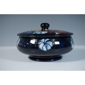 Moorcroft Pottery Powder Bowl, Iris