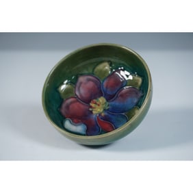 Moorcroft Pottery Small Bowl, Clematis