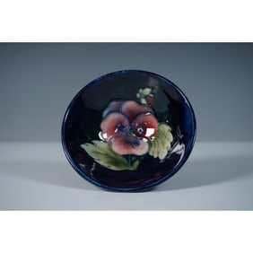 Moorcroft Pottery Small Bowl, Pansy