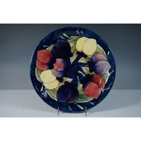 Moorcroft Pottery Plate, Wisteria Plum