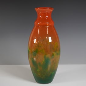 French Mottled Glass Vase