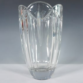 Cut Crystal Vase with Fluted Design