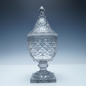 Large Cut Crystal Covered Urn