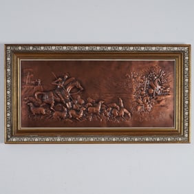 Embossed Copper Relief Panel, Don Quixote
