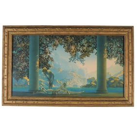 Maxfield Parrish (Aft.) Art Nouveau Chromolithograph on Paper, Daybreak