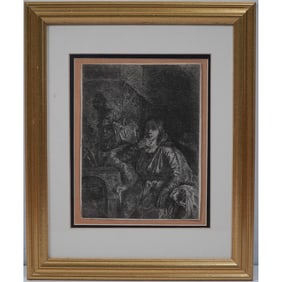 Johann Konrad Schnell (Aft) Portrait Engraving of Painter Johann Ulrich May