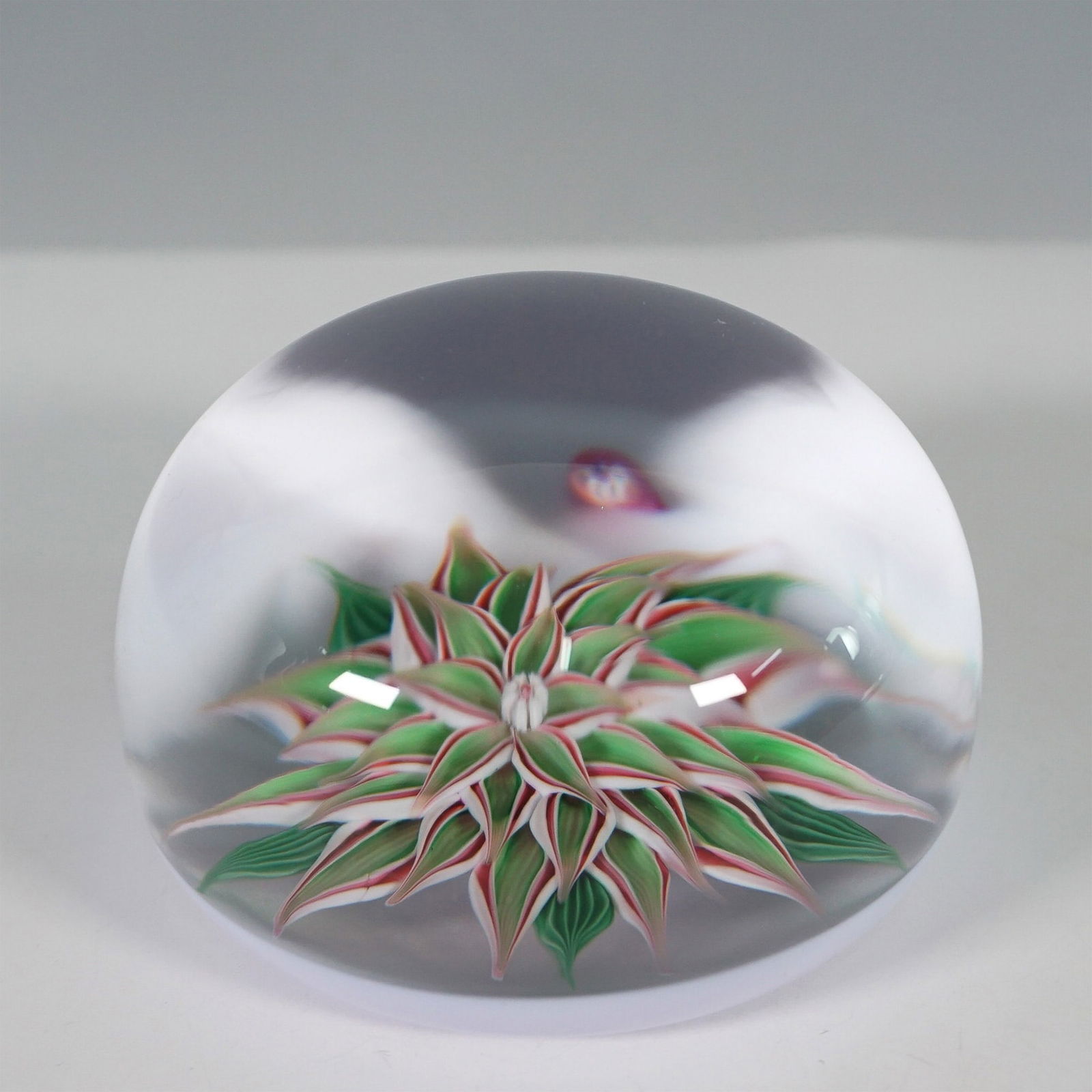 Baccarat Art Glass Paperweight With Lampwork Flower (1 of 3)