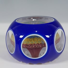 Baccarat Faceted Millefiori Mushroom Paperweight