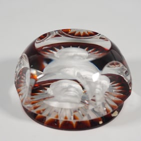 Baccarat Sulphide Paperweight Featuring Adlai Stevenson