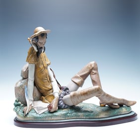 Lladro Porcelain Gres Letters to Dulcinea 01013509 + Base