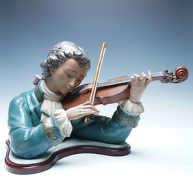 Lladro Violin Player Limited Edition Sculpture 01012063 + Base