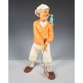 Judy's Pastime Golfer Clown Figurine