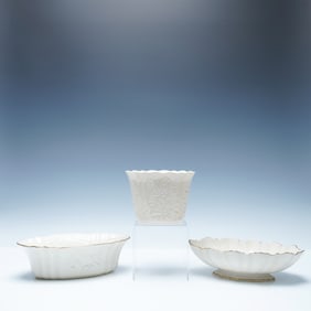 3pc Lenox Fine China Vase and Centerpiece Bowls