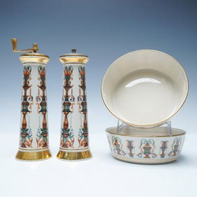 4pc Lenox Salt & Pepper Mill Set and Salad Bowls, Lido