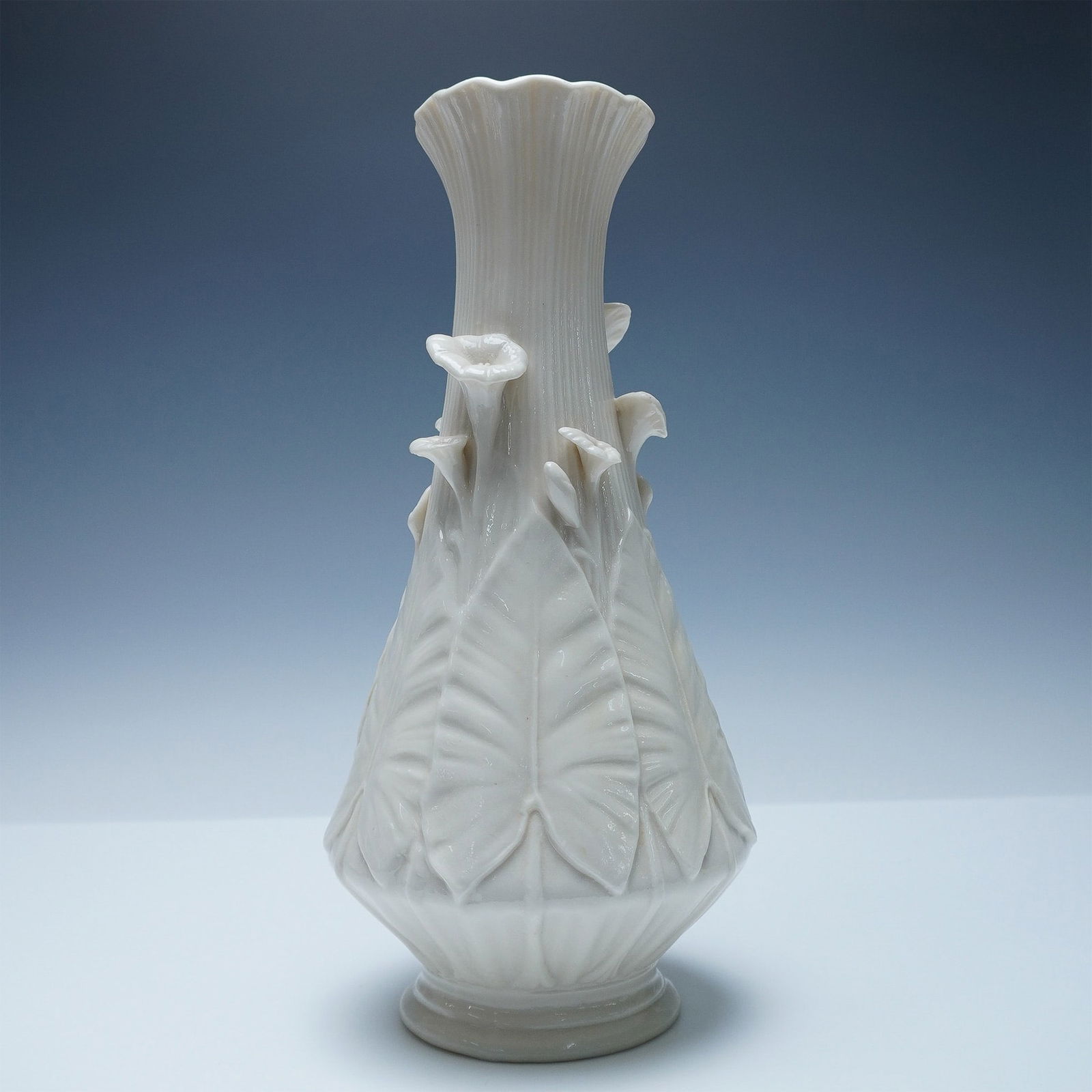 Belleek Porcelain Floral Embossed Vase (1 of 5)