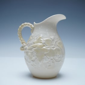 Belleek Porcelain Ivy Embossed Pitcher