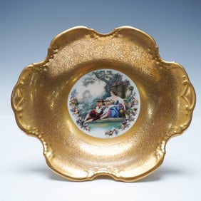 Pickard China Compote Bowl, Gold