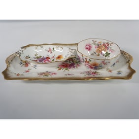 3pc Royal Crown Derby & Lady Patricia Serving Set