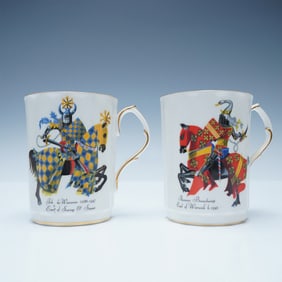 2pc Royal Windsor Medieval Knights Mugs