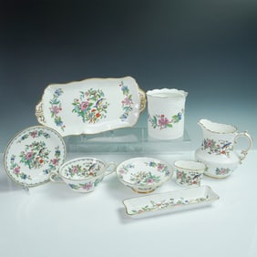 8pc Aynsley Fine China Pembroke Tea and Tableware Set