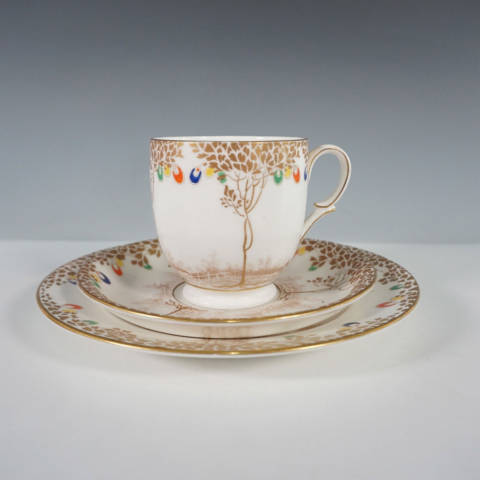 3pc Shelley England Art Deco Trio ? Cup, Saucer, and Plate (1 of 4)