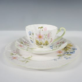 3pc Shelley England Wild Anemone Trio ? Cup, Saucer, and Plate