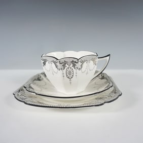 3pc Shelley Porcelain Teacup, Saucer and Dessert Plate