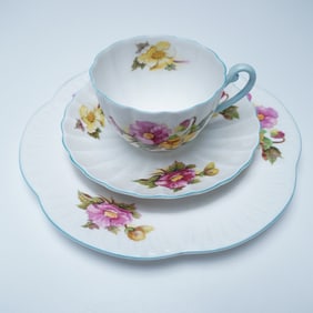 3pc Shelley Trio Tea Set, Begonia
