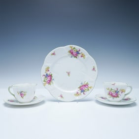 5pc Shelley Fine Bone China Teacup Set with Dessert Plate