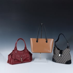 3pc Cole Haan, Dooney & Bourke and Federic T Shoulder Bags