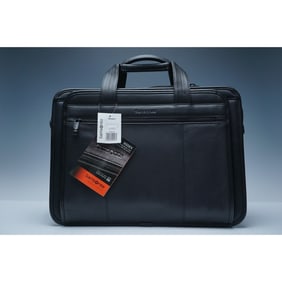 Samsonite Essex Expandable Leather Business Case with Shoulder Strap