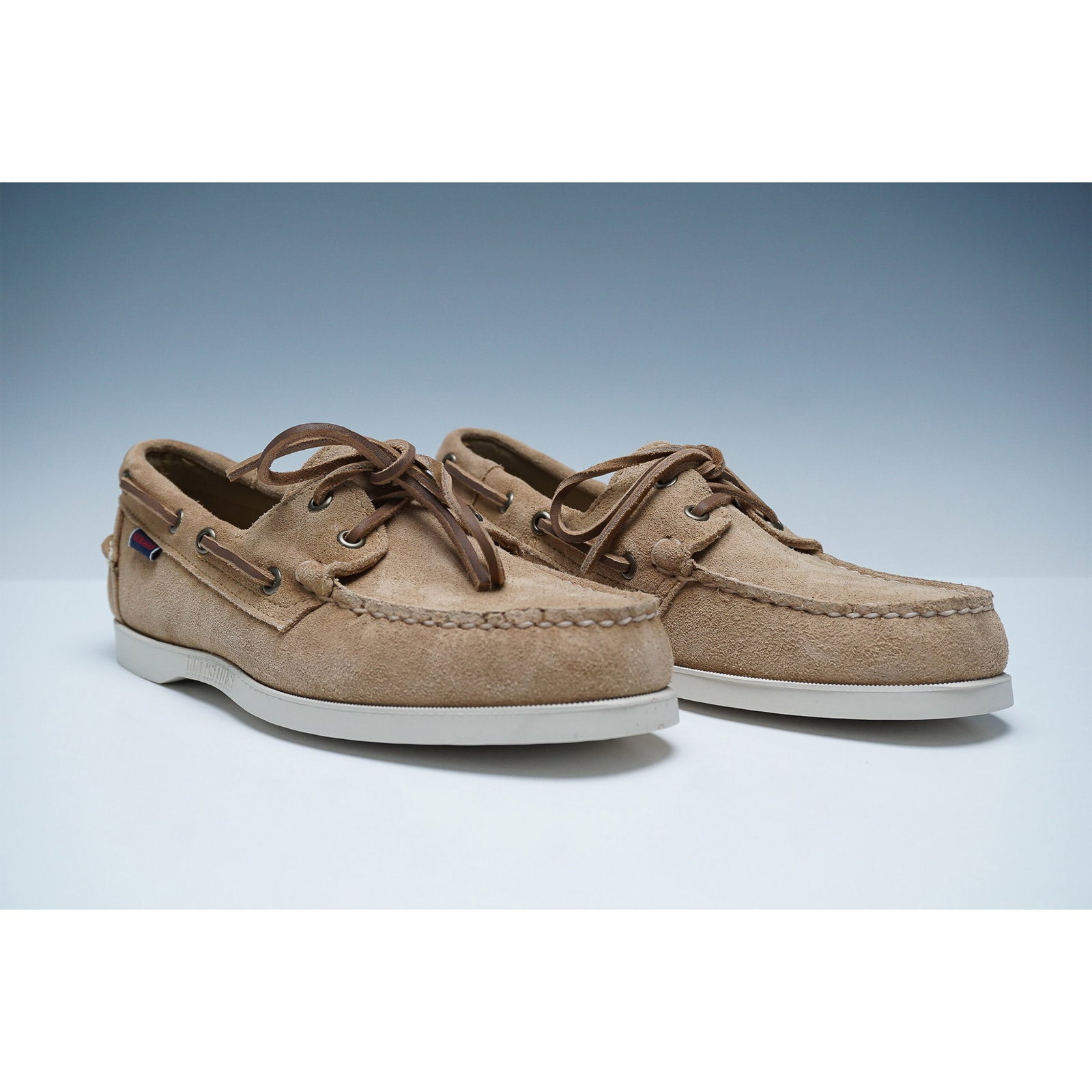 Sebago Men's Docksides, Portland Suede, Size 7.5M: Constructed to be the perfect nautical footwear, made of a unique piece of a soft yet thicker resistant quality of unlined Roughout and hand-sewn with the finest craftsmanship which includes rawhide l
