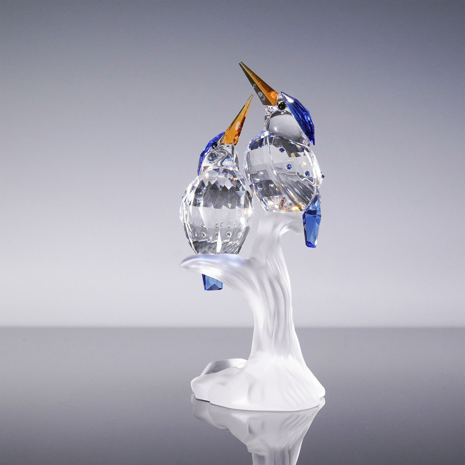 Swarovski Crystal Figurine, Malachite Kingfishers (1 of 6)