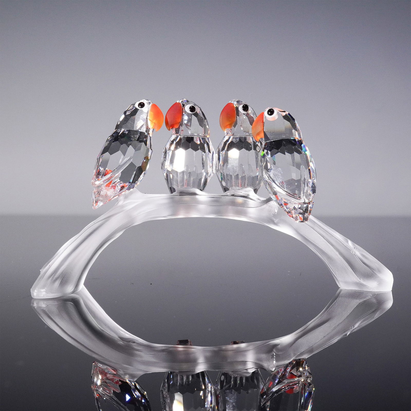 Swarovski Crystal Figurine, Baby Lovebirds (1 of 5)