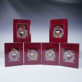 6pc Marquis by Waterford 2012 Our First Christmas Ornaments